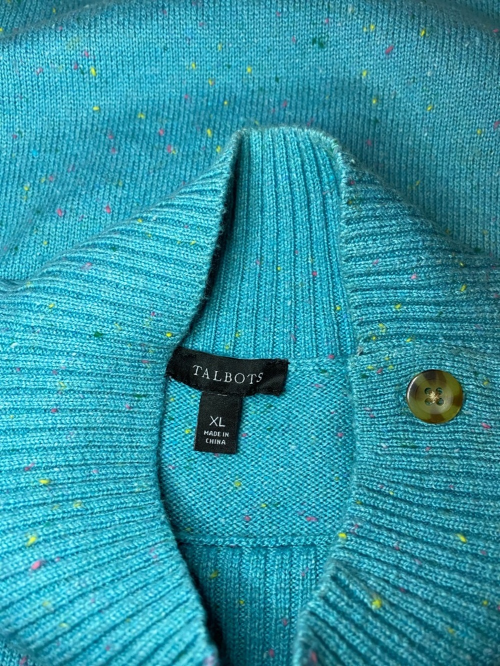 Talbots Teal Long-Sleeve Knit Dress - Picture 10 of 12